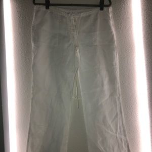 White Linen Nordstrom Beach Pants